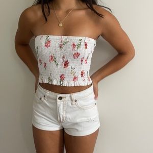 pacsun tube top floral size small